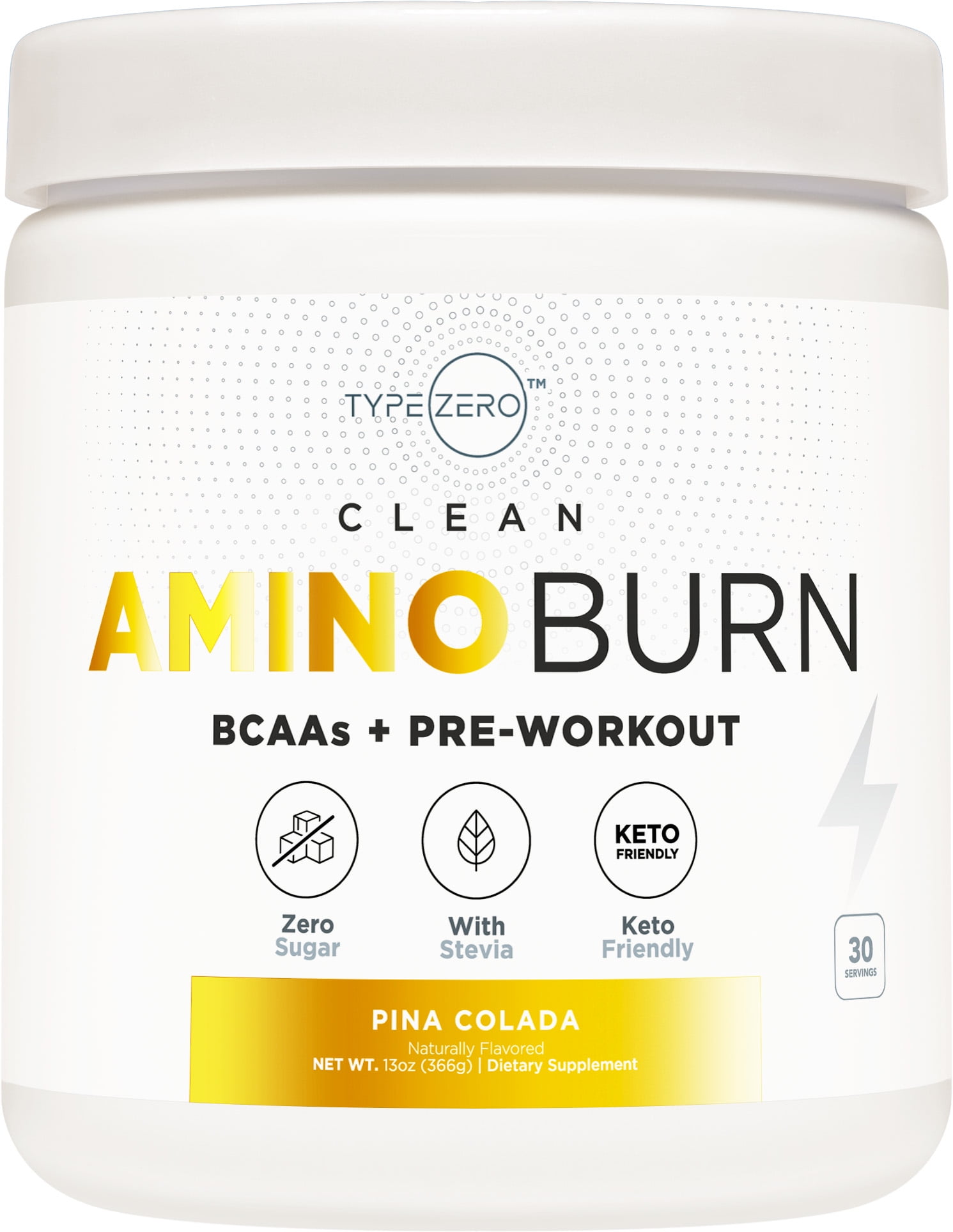 Type Zero AminoBurn Natural Pre Workout + Vegan BCAA (PiñaColada