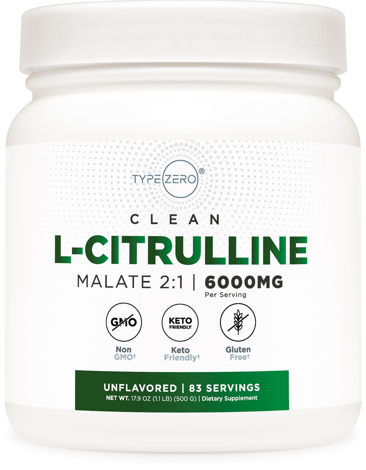 Type Zero Clean L-Citrulline Malate 2:1 Powder Drink Mix (Unflavored ...