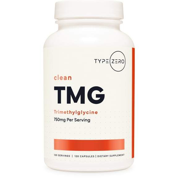 Type Zero Clean TMG Trimethylglycine Capsules (120 Servings) - Non GMO, Gluten Free