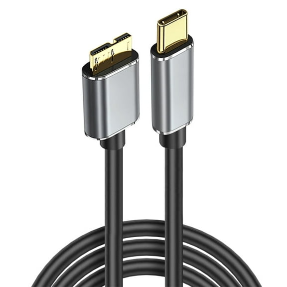 Type c to Micro-B Mobile Hard Disk Cable USB3.1 to USB3.0 Hard Disk Data Cable 0.5m, The Transmission Rate is up to 5 Gbps, Suitable for External Hard disks