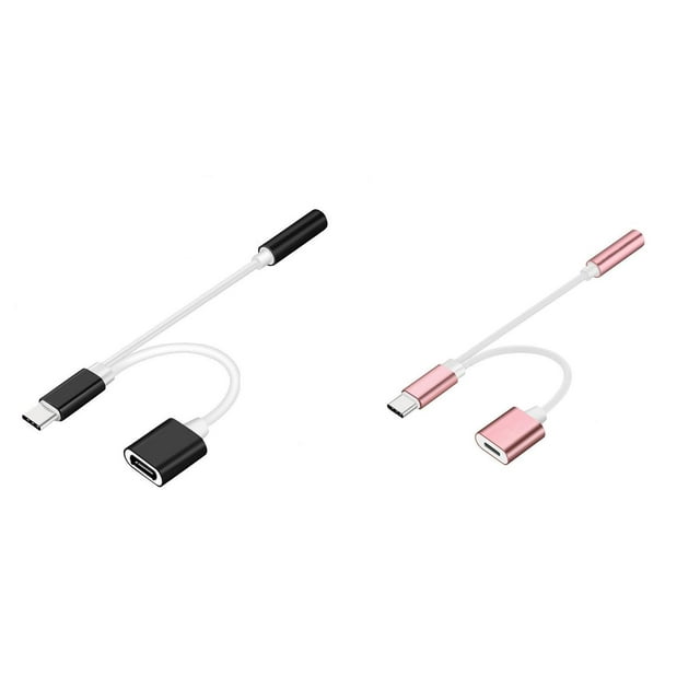 Typec To TypeC+3.5mm Audio Adapter Headset Charging Twoinone