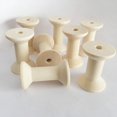 Type spool for threaded wire natural color 47mm x 31mm solid wood spool