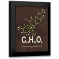 thumbnail image 1 of TypeLike 14x18 Black Modern Framed Museum Art Print Titled - Molecule THC, 1 of 5
