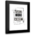thumbnail image 1 of TypeLike 18x24 Black Modern Framed Museum Art Print Titled - Smile, 1 of 5