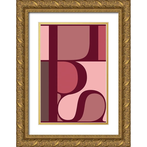 TypeLike 23x32 Gold Ornate Wood Framed with Double Matting Museum Art Print Titled - Lips