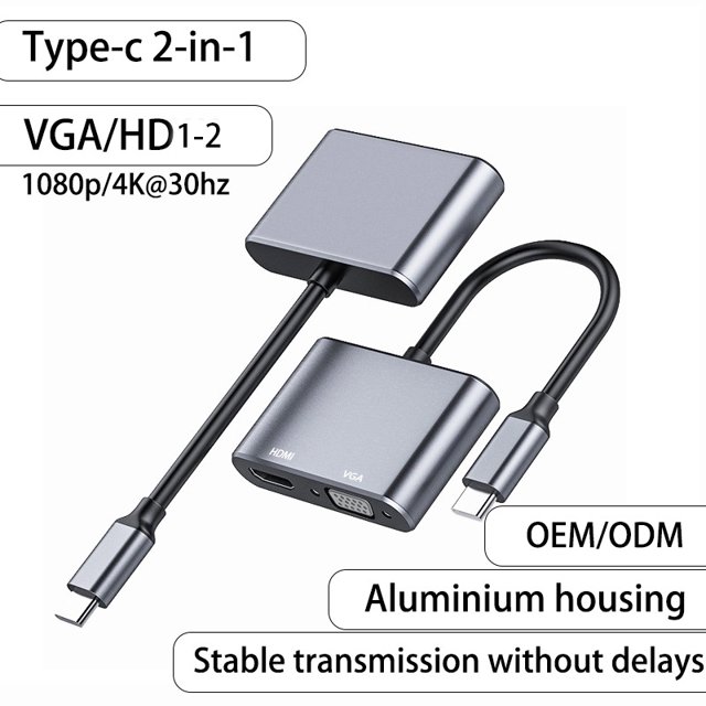 Typec To Hd 2 In 1 Expansion Dock Mobile Phone Laptop Mac Projection