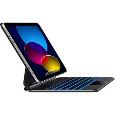 typecase Keyboard for iPad 11th Gen(A16, 2025) & iPad 10th Gen (10.9", 2022) - 11 Colors Backlit, Thin, Multi-Touch Trackpad, Magnetic, Pencil Holder - Black