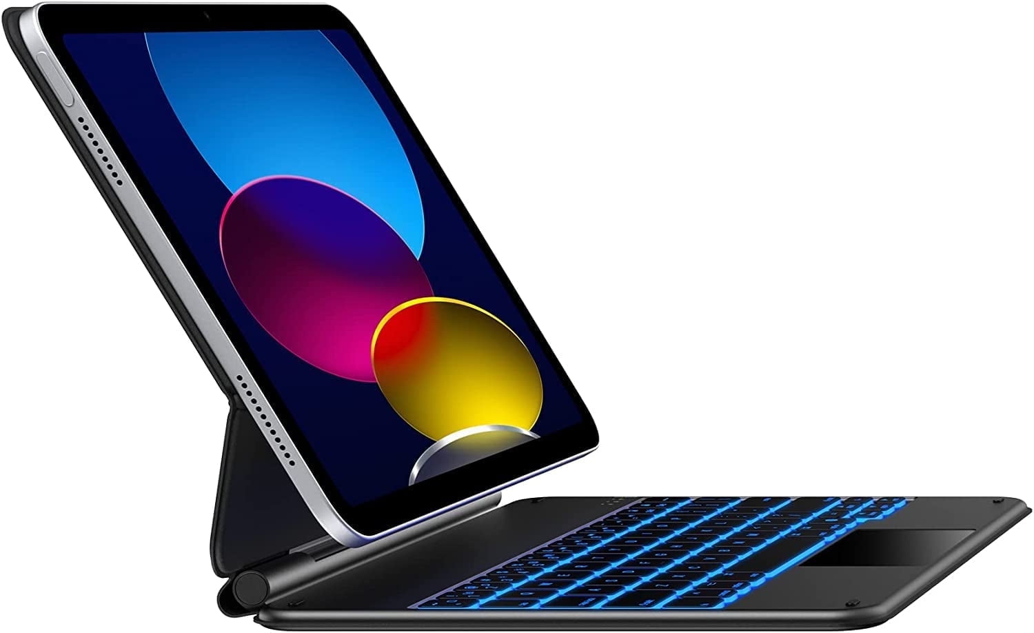 typecase Keyboard for iPad 11th Gen(A16, 2025) & iPad 10th Gen (10.9", 2022) - 11 Colors Backlit, Thin, Multi-Touch Trackpad, Magnetic, Pencil Holder - Black