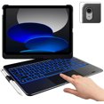 thumbnail image 1 of typecase Touch Case with Keyboard for iPad 11th(A16, 2025) & iPad 10th Gen(10.9", 2022), Trackpad, 11 Color Backlight, 360° Rotatable with Pencil Holder - Black, 1 of 7