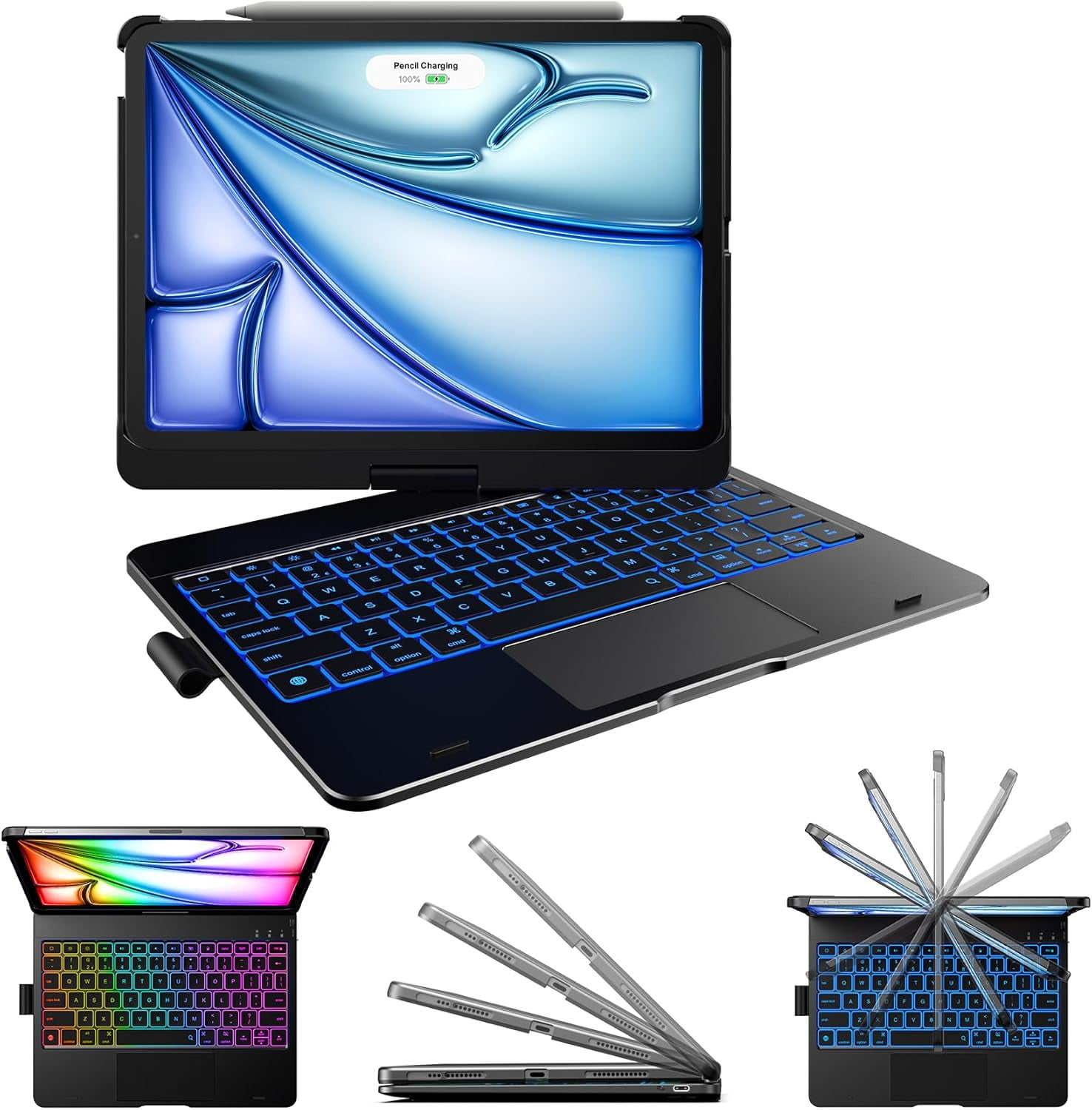 Typecase Wireless Backlit Keyboard Case for iPad Pro 11 2022, iPad Air 5th & 4th Gen, 360°, Pencil Holder, Black - Walmart.com Typecase Wireless Backlit Keyboard Case for iPad Pro 11 2022, iPad Air 5th & 4th Gen, 360°, Pencil Holder, Black - Walmart.com