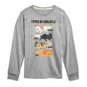 Instant Message - Types Of Axolotls Long Sleeve Graphic T-Shirt