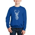 thumbnail image 1 of Types Of Deer - Boy's Word Art Crewneck Sweatshirt, 1 of 3