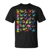 Types Of Dinosaurs Alphabet AZ Abc Dino Identification TShirt