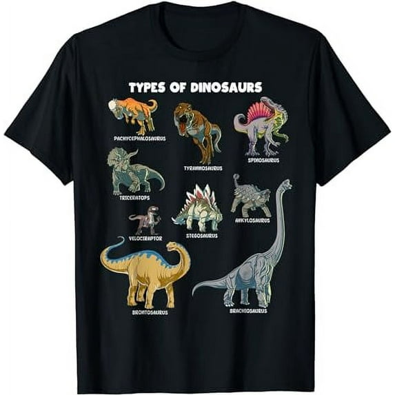Types Of Dinosaurs Graphics Design T-Shirt