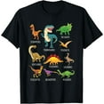 thumbnail image 1 of Types Of Dinosaurs Graphics Dino Identification T-Shirt, 1 of 4