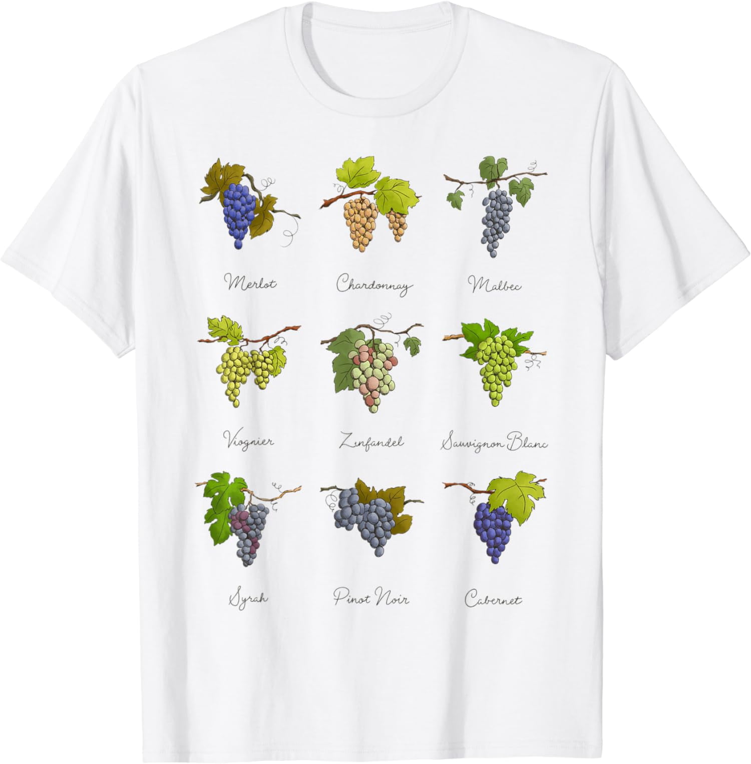 Grape T Types Of Grapes T-Shirt - Walmart.com