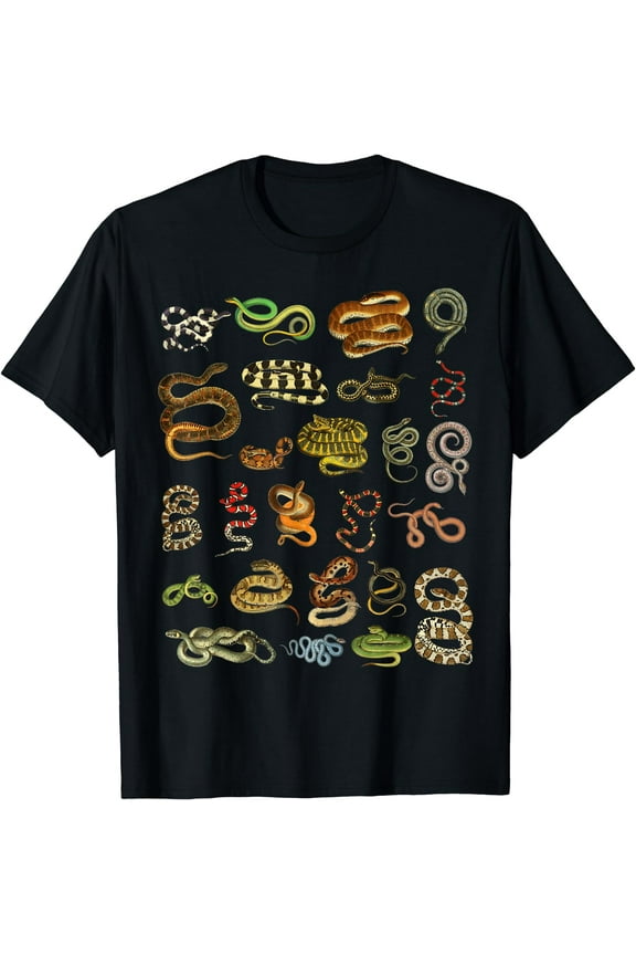 Types Of Snakes Educational Herpetologist Kids Boys Girls T-Shirt