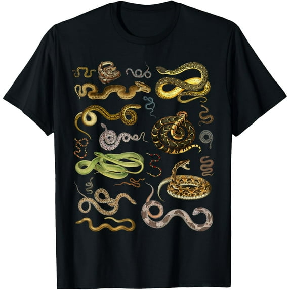 Types Of Snakes Herpetologist Educational Kids Boys Girls T-Shirt