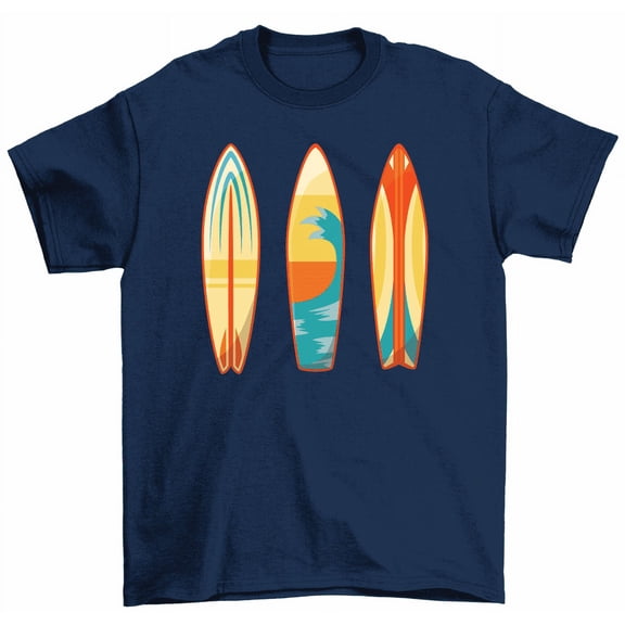 Types Of Surfboards T-Shirt Summer Surfing Beach Vibes Vacation Surfer Tees