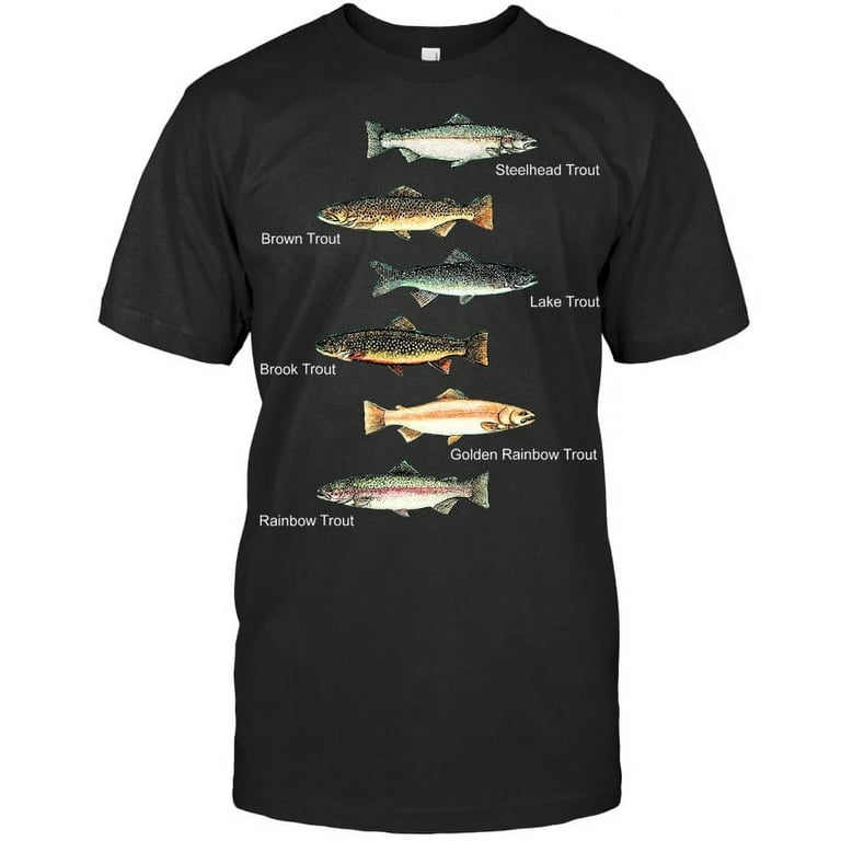 Types Of Trout Fish Species Collection Fishing T-Shirt Types Of Trout Fish Species Collection Fishing T-Shirt