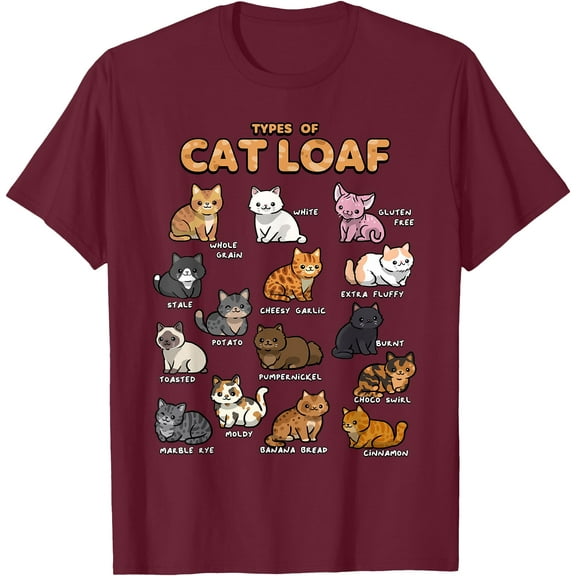 Types of Cat Loaf Cute Kitten Kawaii Lover Unisex T-Shirt for Men Women Kids Toddler