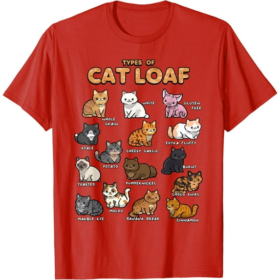 Types of Cat Loaf Cute Kitten Kawaii Lover Unisex T-Shirt for Men Women Kids Toddler