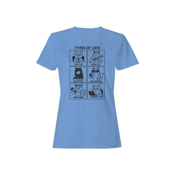Types of Cats Illustrated Humor Women's T-shirt