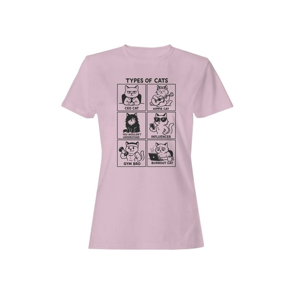 Types of Cats Illustrated Humor Women's T-shirt