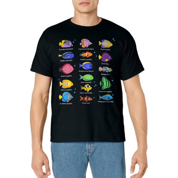 Types of Fishes Fish water Species Fishing T-Shirt