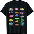 thumbnail image 1 of Types of Fishes Fish water Species Fishing T-Shirt, 1 of 3