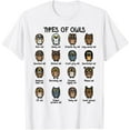 thumbnail image 1 of Types of Owls Collection For Cute Owl Lover T-Shirt, 1 of 5