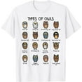 thumbnail image 1 of Types of Owls Collection For Cute Owl Lover T-Shirt, 1 of 5