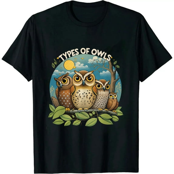 Types of Owls Educational Collection Cute Owl Gifts For Kids T-Shirt