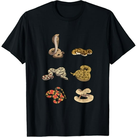 Types of Snake Species Educational Chart Snake Lovers & Kids T-Shirt