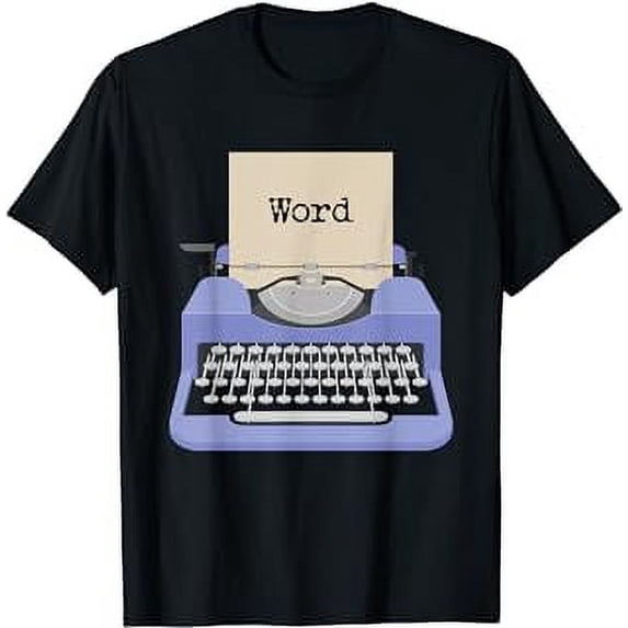 Typewriter Funny Word Gift for Writers and Book Readers T-Shirt