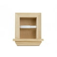 thumbnail image 1 of Typhon Recessed Solid Wood Toilet Paper Holder 7 x 8.5, Unfinished, 1 of 5