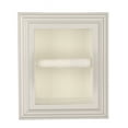thumbnail image 1 of Typhon Recessed Solid Wood Toilet Paper Holder 7 x 8.5, White Enamel, 1 of 4