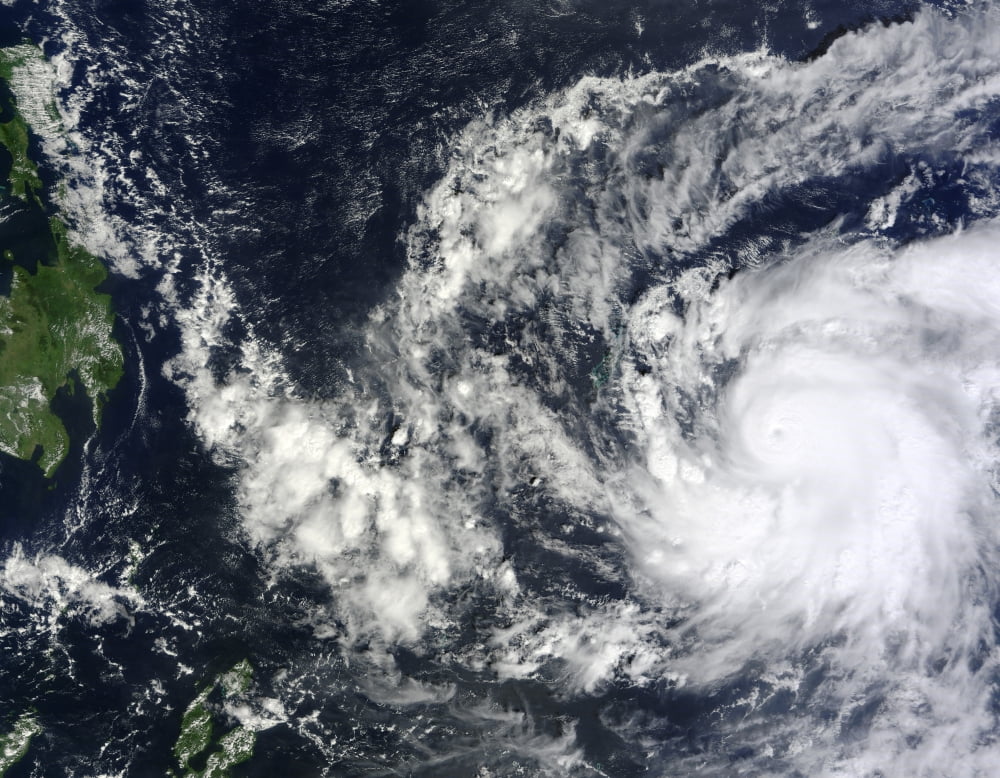 Typhoon Bopha in the Western Pacific Ocean Canvas Art - Stocktrek Images (32 x 25)