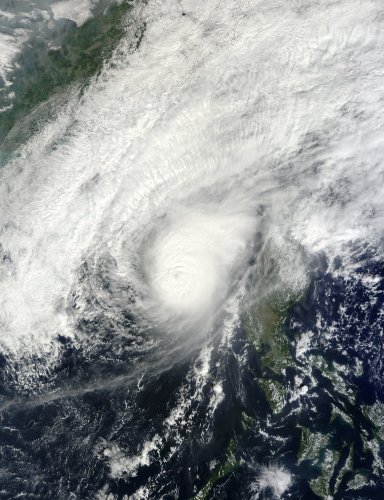 Typhoon Bopha over the South China Sea Canvas Art - Stocktrek Images (25 x 32)