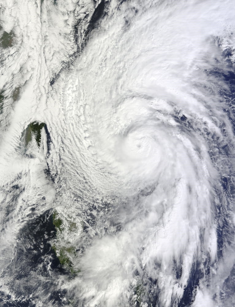 Typhoon Chaba in the Philippine Sea Canvas Art - Stocktrek Images (25 x 32)