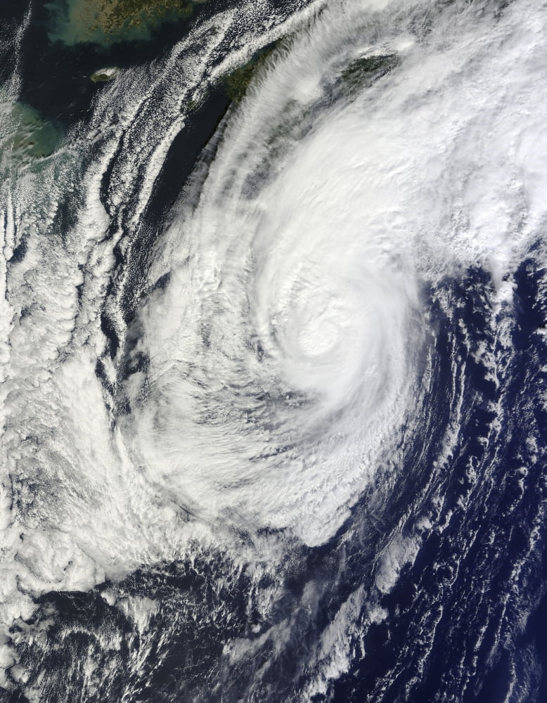 Typhoon Chaba over the Ryukyu Islands Japan Canvas Art - Stocktrek Images (25 x 32)