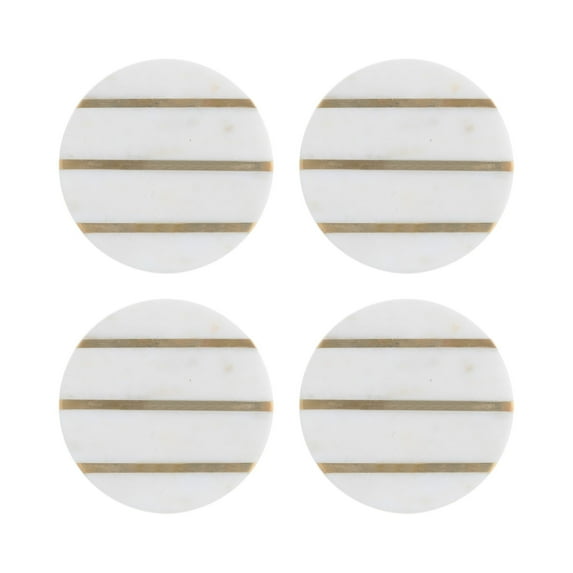 Typhoon Elements Collection | Marble Round Coasters (Set of 4)