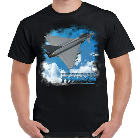 Typhoon Eurofighter In The Clouds - Black Adult Shirt-6XL