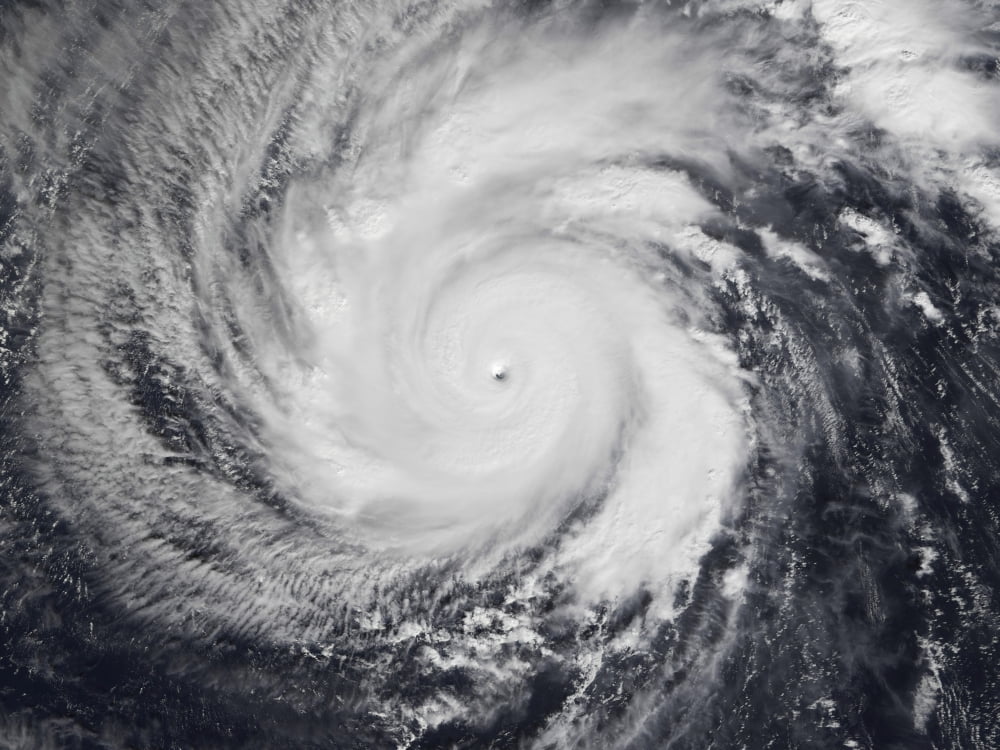 Typhoon Faxai in the western Pacific Ocean Canvas Art - Stocktrek Images (33 x 25)