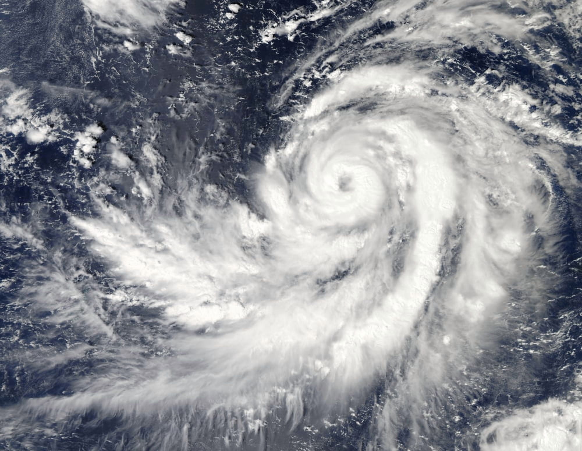 Typhoon Francisco southwest of Guam Canvas Art - Stocktrek Images (32 x 25)