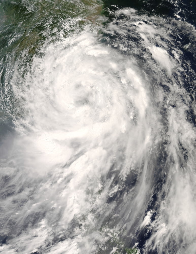 Typhoon Fung Wong over Taiwan Canvas Art - Stocktrek Images (25 x 32)