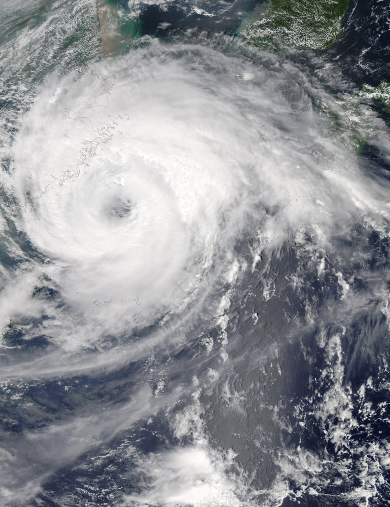 Typhoon Haikui Canvas Art - Stocktrek Images (25 x 32)