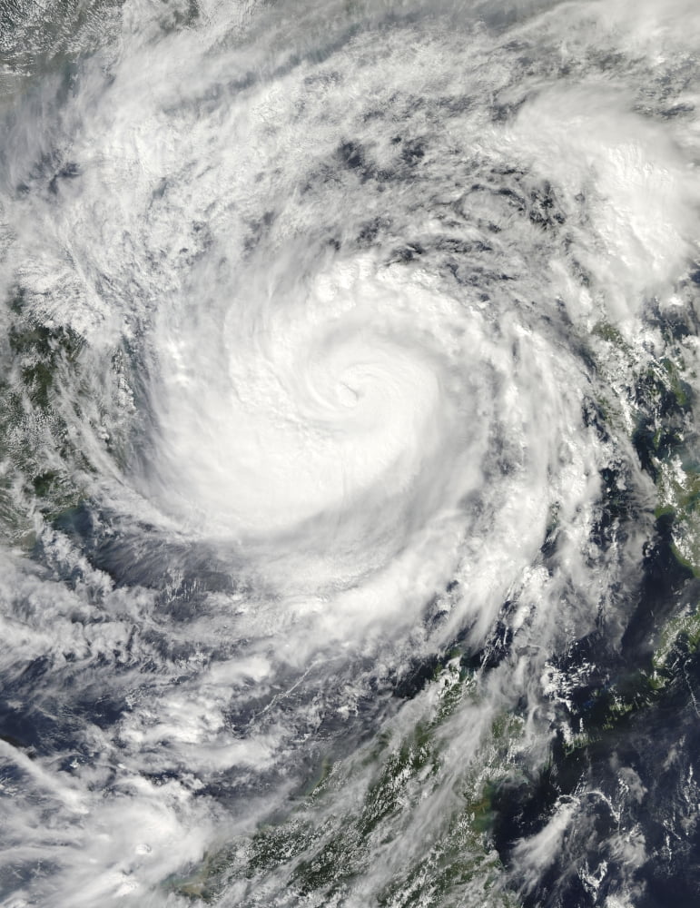 Typhoon Haiyan in the middle of the South China Sea Canvas Art - Stocktrek Images (25 x 32)