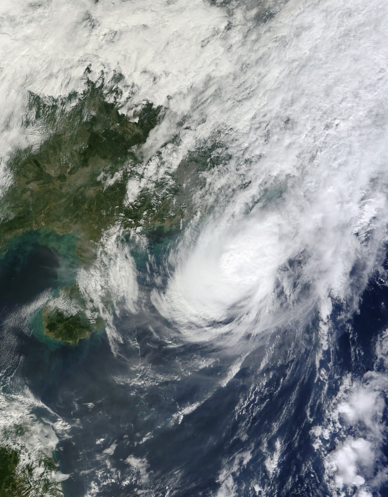 Typhoon Krosa in the South China Sea Canvas Art - Stocktrek Images (25 x 32)