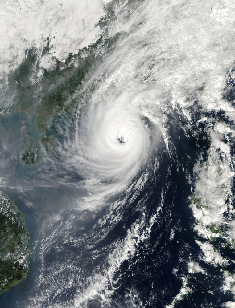 Typhoon Krosa in the South China Sea Canvas Art - Stocktrek Images (25 x 33)